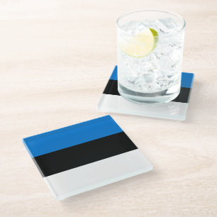 Dessous-de-verre En Verre Drapeau de l'Estonie