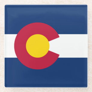 Dessous-de-verre En Verre Drapeau de l'État du Colorado