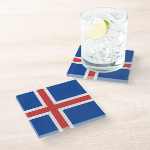 Dessous-de-verre En Verre Drapeau de l'Islande