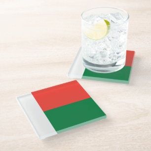 Dessous-de-verre En Verre Drapeau de Madagascar
