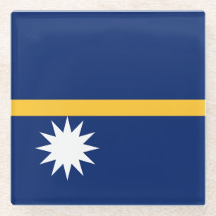 Dessous-de-verre En Verre Drapeau de Nauru