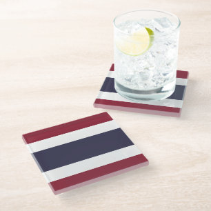 Dessous-de-verre En Verre Drapeau de Thaïlande