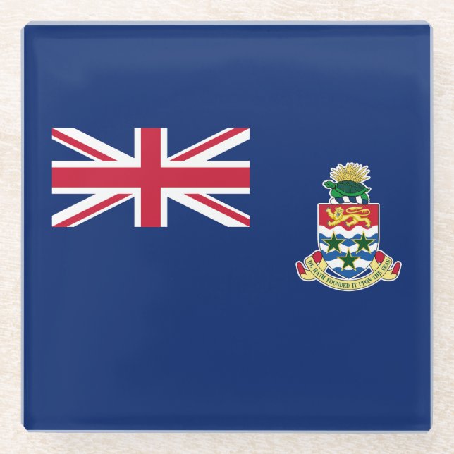 Dessous-de-verre En Verre Drapeau des îles Caïmans (Devant)