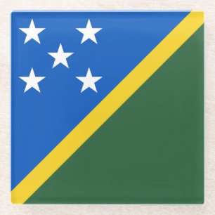 Dessous-de-verre En Verre Drapeau des Îles Salomon