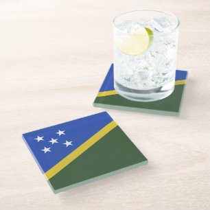 Dessous-de-verre En Verre Drapeau des Îles Salomon