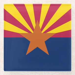 Dessous-de-verre En Verre Drapeau d'État de l'Arizona