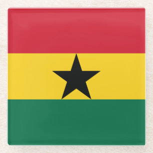 Dessous-de-verre En Verre Drapeau du Ghana