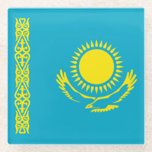 Dessous-de-verre En Verre Drapeau du Kazakhstan