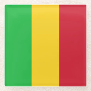 Dessous-de-verre En Verre Drapeau du Mali
