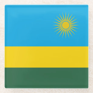 Dessous-de-verre En Verre Drapeau du Rwanda