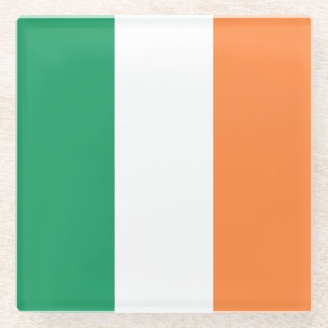 Dessous-de-verre En Verre Drapeau irlandais (Devant)