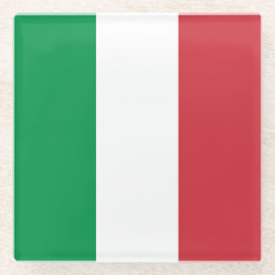 Dessous-de-verre En Verre Drapeau Italie