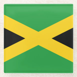 Dessous-de-verre En Verre Drapeau Jamaïque 
