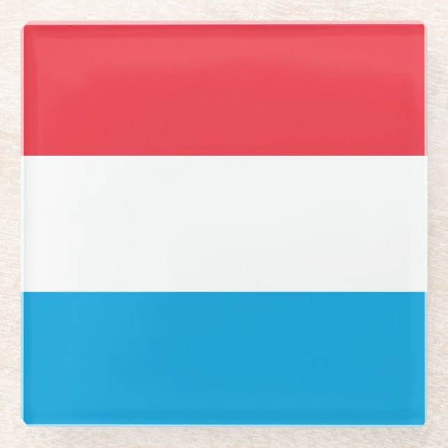 Dessous-de-verre En Verre Drapeau Luxembourg (Devant)