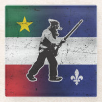 Drapeau Québec et Patriote Henri Julien érodé