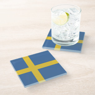Dessous-de-verre En Verre Drapeau suédois
