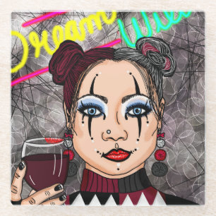 Dessous-de-verre En Verre Dream Wild Goth Girl