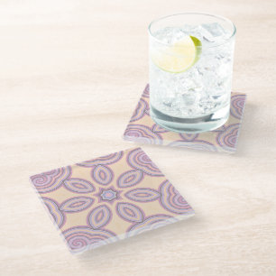 Dessous-de-verre En Verre Dreamy Swirls - Pastel Motif psychédélique