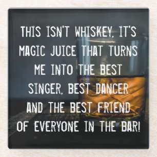 Dessous-de-verre En Verre Drôle Whiskey Drinkers Slogan