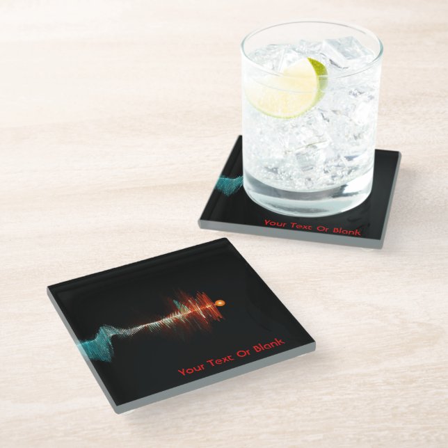 Dessous-de-verre En Verre Dualité de la vague de particules (Incliné)