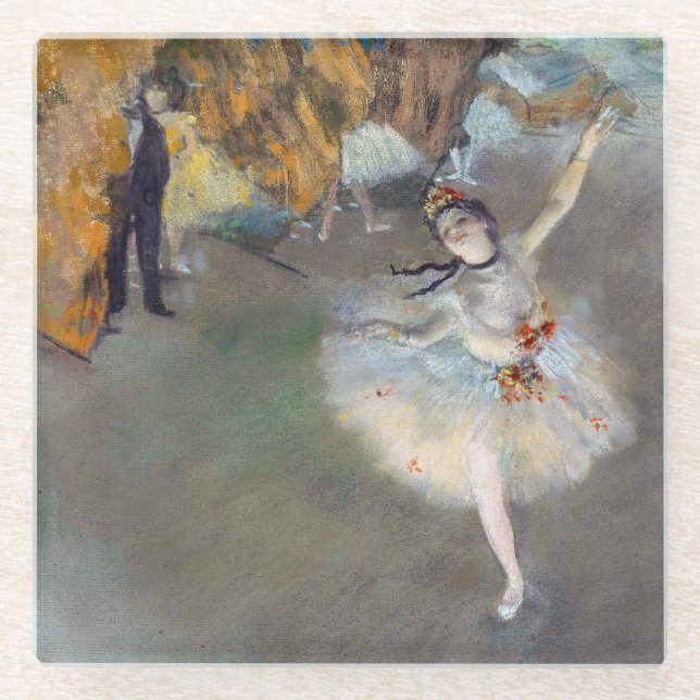 Dessous-de-verre En Verre Edgar Degas - L'Étoile / Danseur sur scène (Devant)