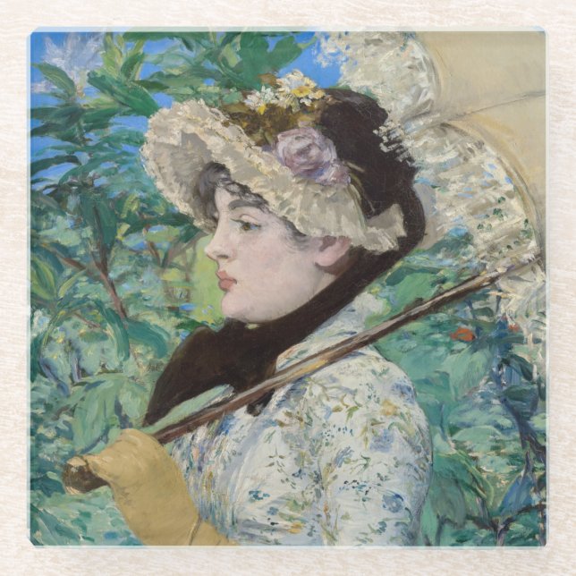 Dessous-de-verre En Verre Edouard Manet - Jeanne / Printemps (Devant)