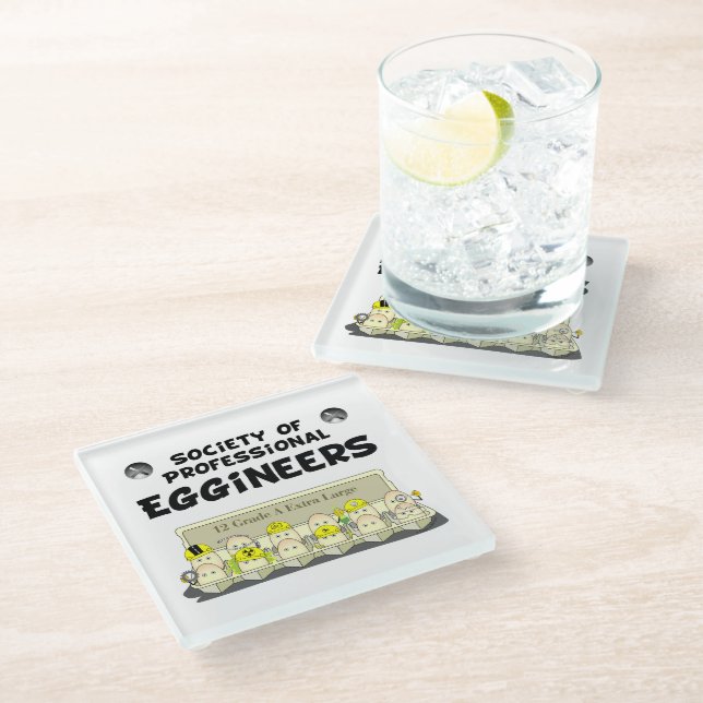 Dessous-de-verre En Verre Éggeurs professionnels (Incliné)