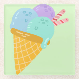 Dessous-de-verre En Verre Élégant Dessous de verre en verre Gelato