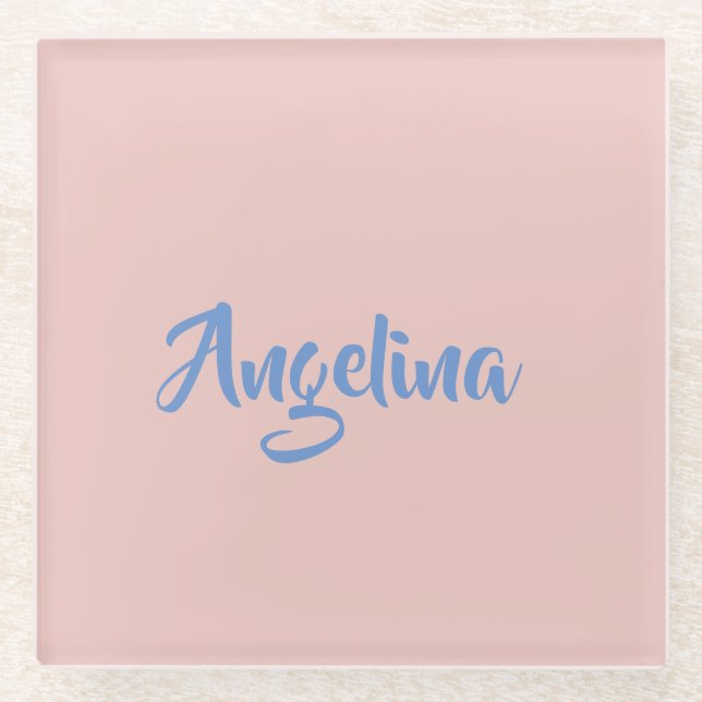 Dessous-de-verre En Verre Élégant stylé tendance unique écriture manuscrite  (Devant)