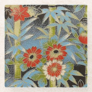 Dessous-de-verre En Verre Élégantes fleurs de bambou en washi origami japona