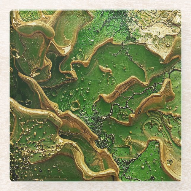 Dessous-de-verre En Verre Emerald Motion (Devant)