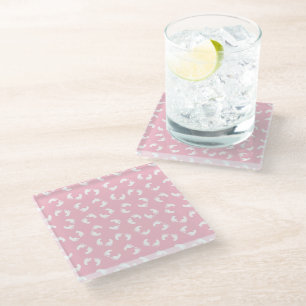 Dessous-de-verre En Verre Empreintes Bébé, Pied Bébé, Marches, Fille Rose