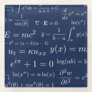 Dessous-de-verre En Verre Équations des dessous de verre en verre de maths