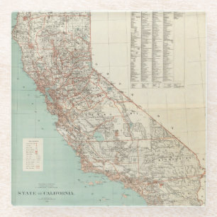 Dessous-de-verre En Verre État de la Californie 2