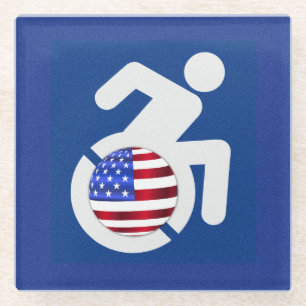 Dessous-de-verre En Verre États-Unis handicapés