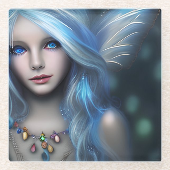 Dessous-de-verre En Verre Ethereal Mystical Fairy Girl (Devant)