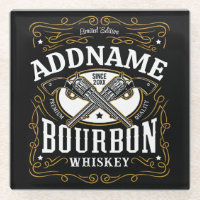 Étiquette Whiskey personnalisé Bourbon Vintage Gun