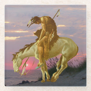 DESSOUS-DE-VERRE EN VERRE EXTRÉMITÉ DE LA TRAÎNÉE