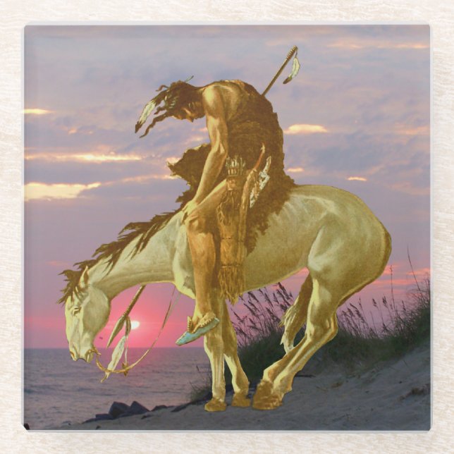 DESSOUS-DE-VERRE EN VERRE EXTRÉMITÉ DE LA TRAÎNÉE (Devant)