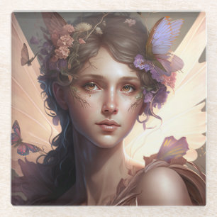 Dessous-de-verre En Verre Fairy Lady Imaginaire Art