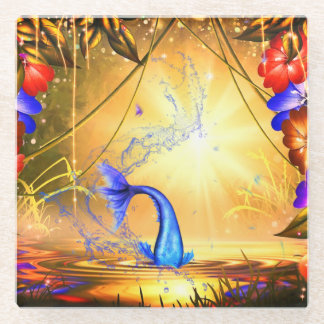Dessous-de-verre En Verre Fantasy Mermaid Coaster