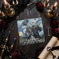 Favour de mariage squelette gothique Van Gogh jusq