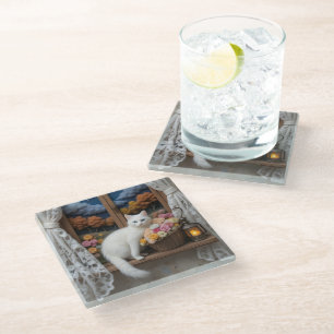 Dessous-de-verre En Verre Fenêtre Cosy Nighttime
