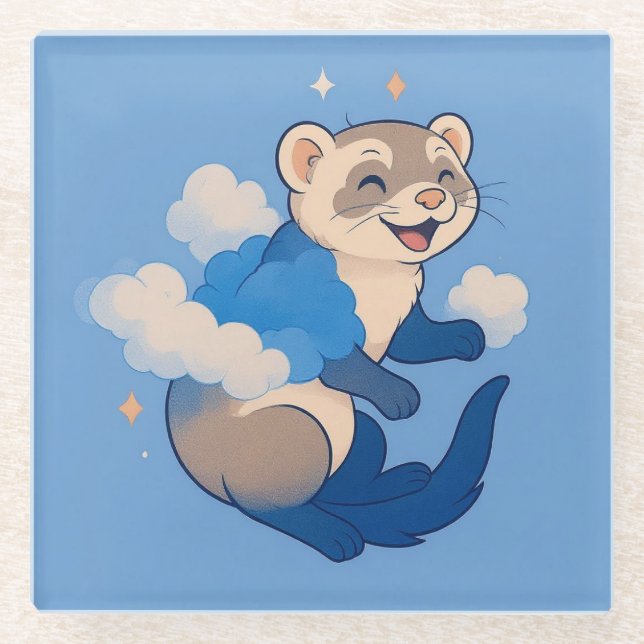 Dessous-de-verre En Verre Ferret (Devant)