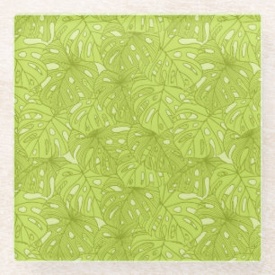 Dessous-de-verre En Verre Feuille de palmier