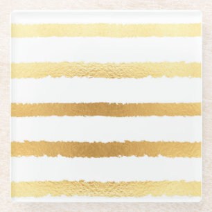Dessous-de-verre En Verre Feuille d'or, motif vintage sans soudure.