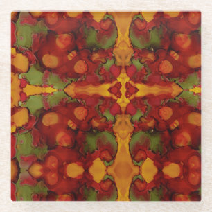 Dessous-de-verre En Verre Feuilles d'automne