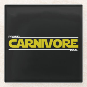 Dessous-de-verre En Verre Fier Carnivore. Deal.