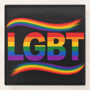 Dessous-de-verre En Verre Fierté arc-en-ciel LGBT