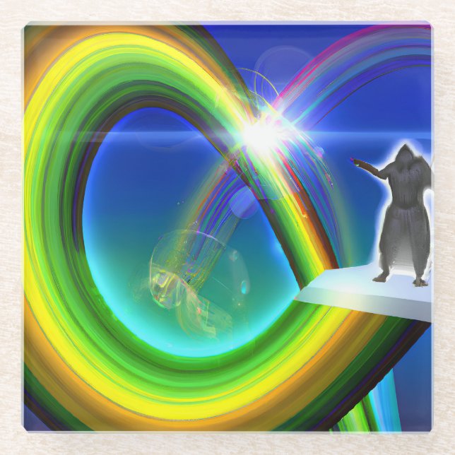 Dessous-de-verre En Verre Figure de mystère au Stargate interdimensionnel (Devant)